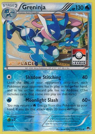 Greninja (40/122) (League Promo 3rd Place) [XY: BREAKpoint] | North Game Den