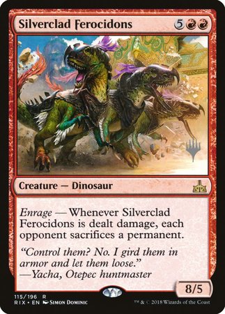 Silverclad Ferocidons [Rivals of Ixalan Promos] | North Game Den