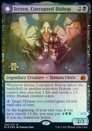 Jerren, Corrupted Bishop // Ormendahl, the Corrupted [Innistrad: Midnight Hunt Prerelease Promos] | North Game Den