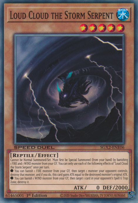 Loud Cloud the Storm Serpent [SGX2-ENE06] Common | North Game Den