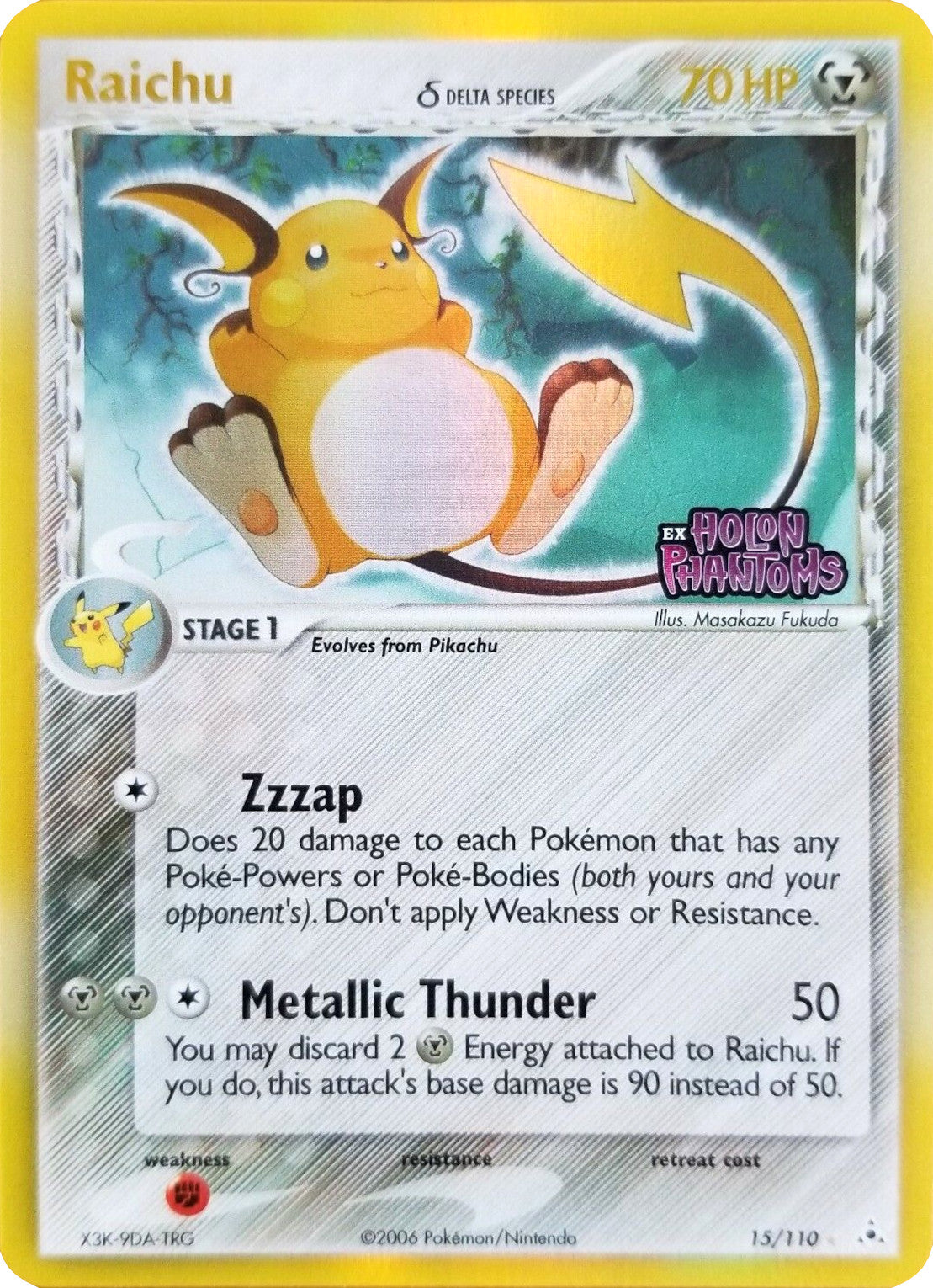 Raichu (15/110) (Delta Species) (Stamped) [EX: Holon Phantoms] | North Game Den