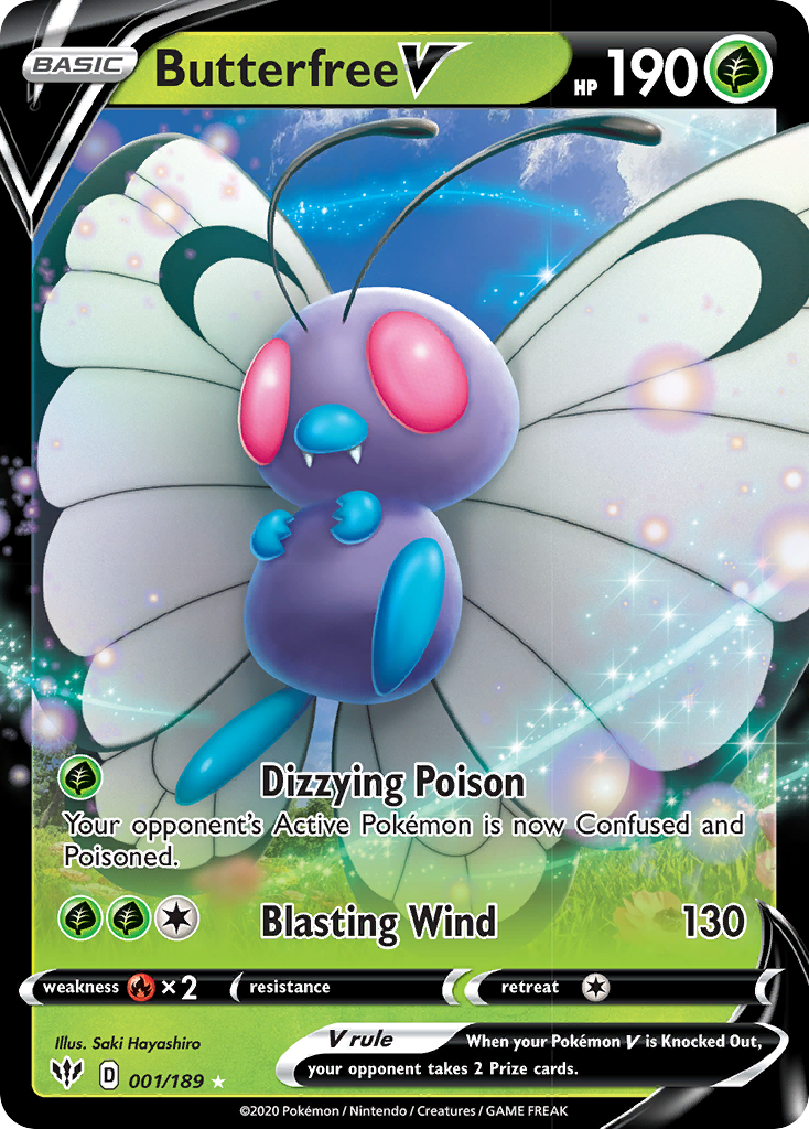 Butterfree V (001/189) [Sword & Shield: Darkness Ablaze] | North Game Den