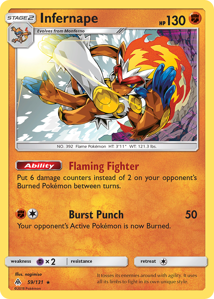 Infernape (59/131) [Sun & Moon: Forbidden Light] | North Game Den