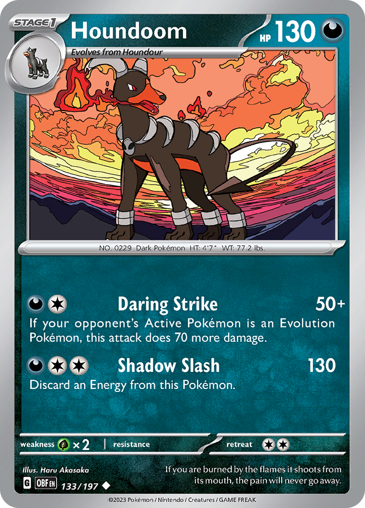 Houndoom (133/197) [Scarlet & Violet: Obsidian Flames] | North Game Den