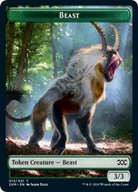 Beast // Treasure Double-sided Token [Double Masters Tokens] | North Game Den