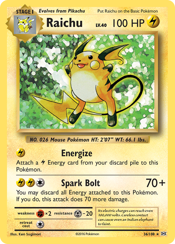 Raichu (36/108) [XY: Evolutions] | North Game Den