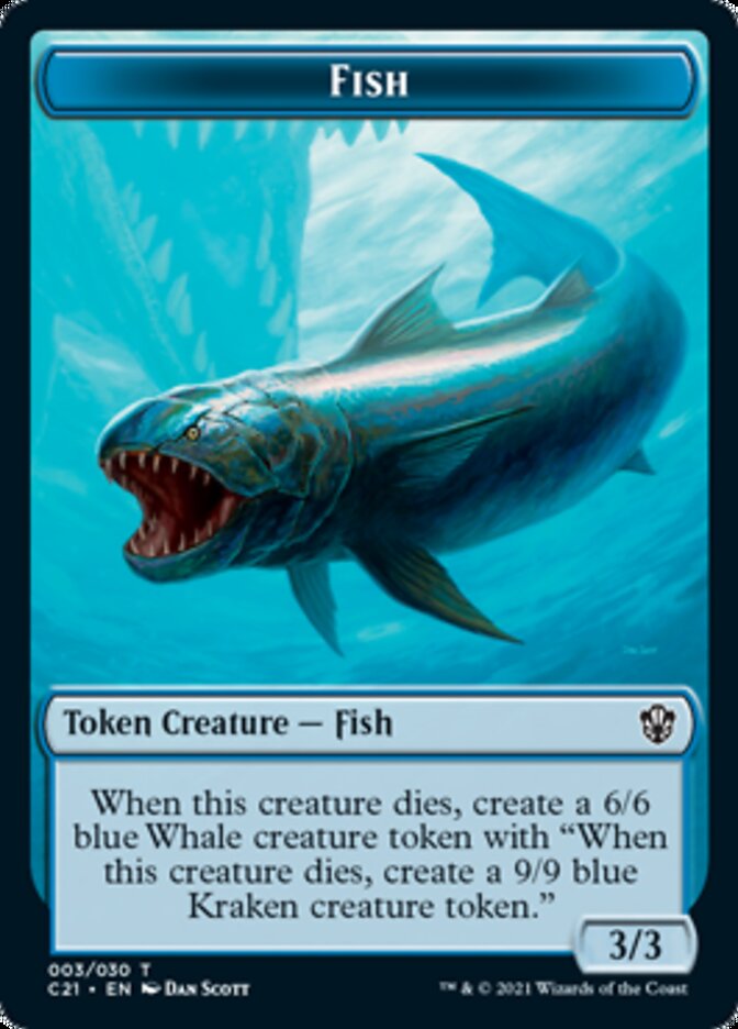 Beast (010) // Fish Token [Commander 2021 Tokens] | North Game Den