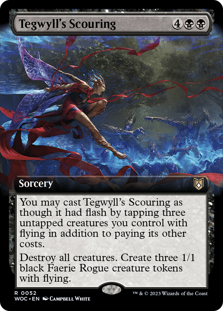Tegwyll's Scouring (Extended Art) [Wilds of Eldraine Commander] | North Game Den