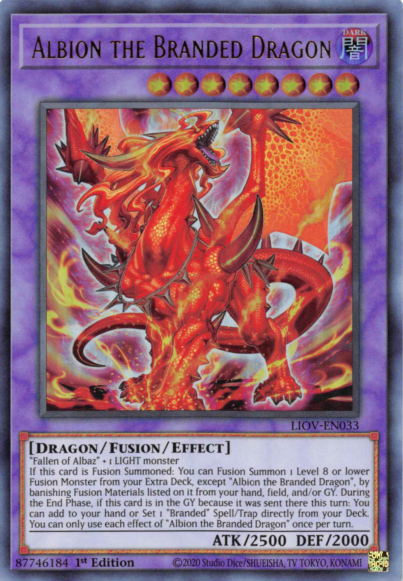 Albion the Branded Dragon [LIOV-EN033] Ultra Rare | North Game Den