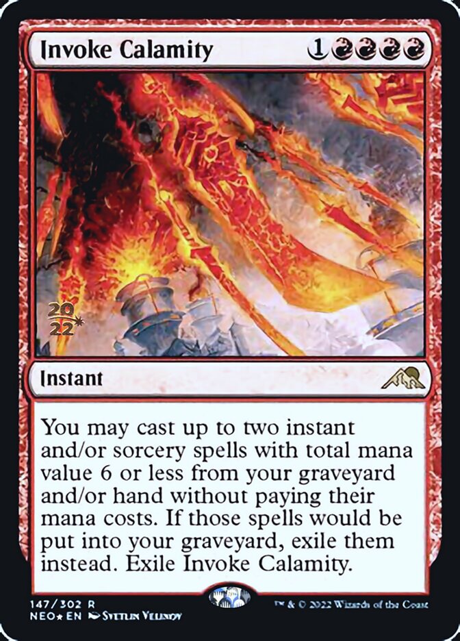 Invoke Calamity [Kamigawa: Neon Dynasty Prerelease Promos] | North Game Den