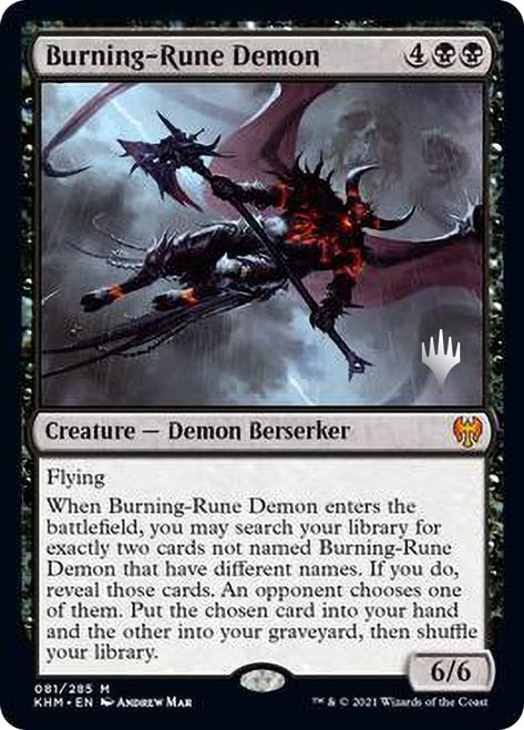 Burning-Rune Demon [Kaldheim Promo Pack] | North Game Den