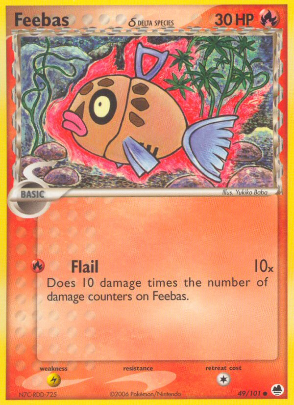 Feebas (49/101) (Delta Species) [EX: Dragon Frontiers] | North Game Den