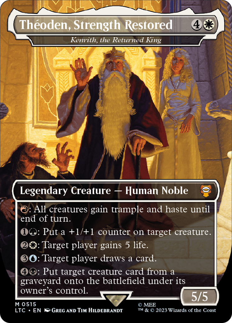 Theoden, Strength Restored - Kenrith, the Returned King (Borderless) [The Lord of the Rings: Tales of Middle-Earth Commander] | North Game Den