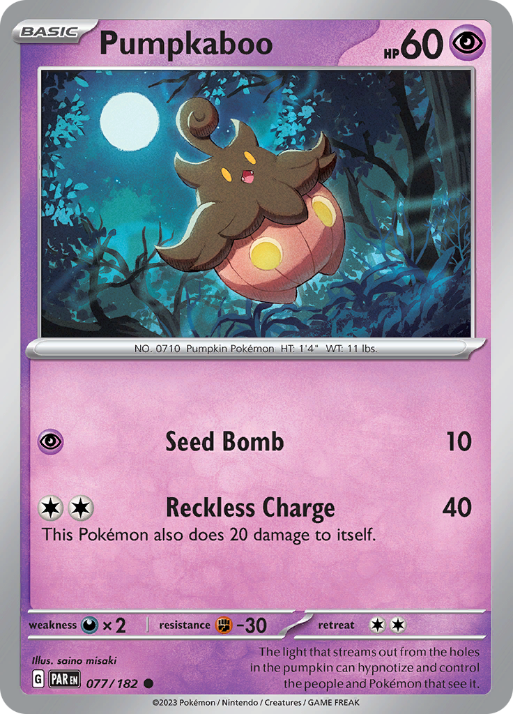 Pumpkaboo (077/182) [Scarlet & Violet: Paradox Rift] | North Game Den