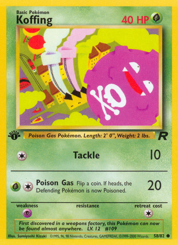 Koffing (58/82) [Team Rocket 1st Edition] | North Game Den