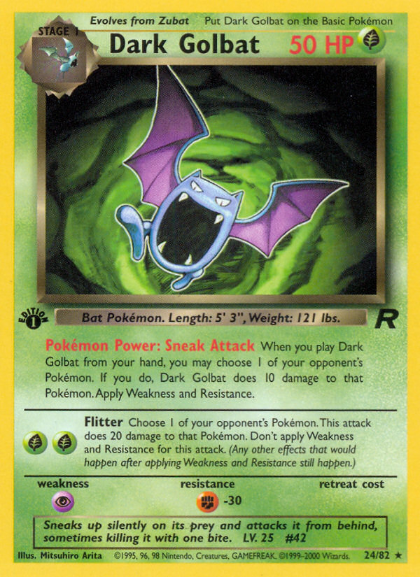 Dark Golbat (24/82) [Team Rocket 1st Edition] | North Game Den