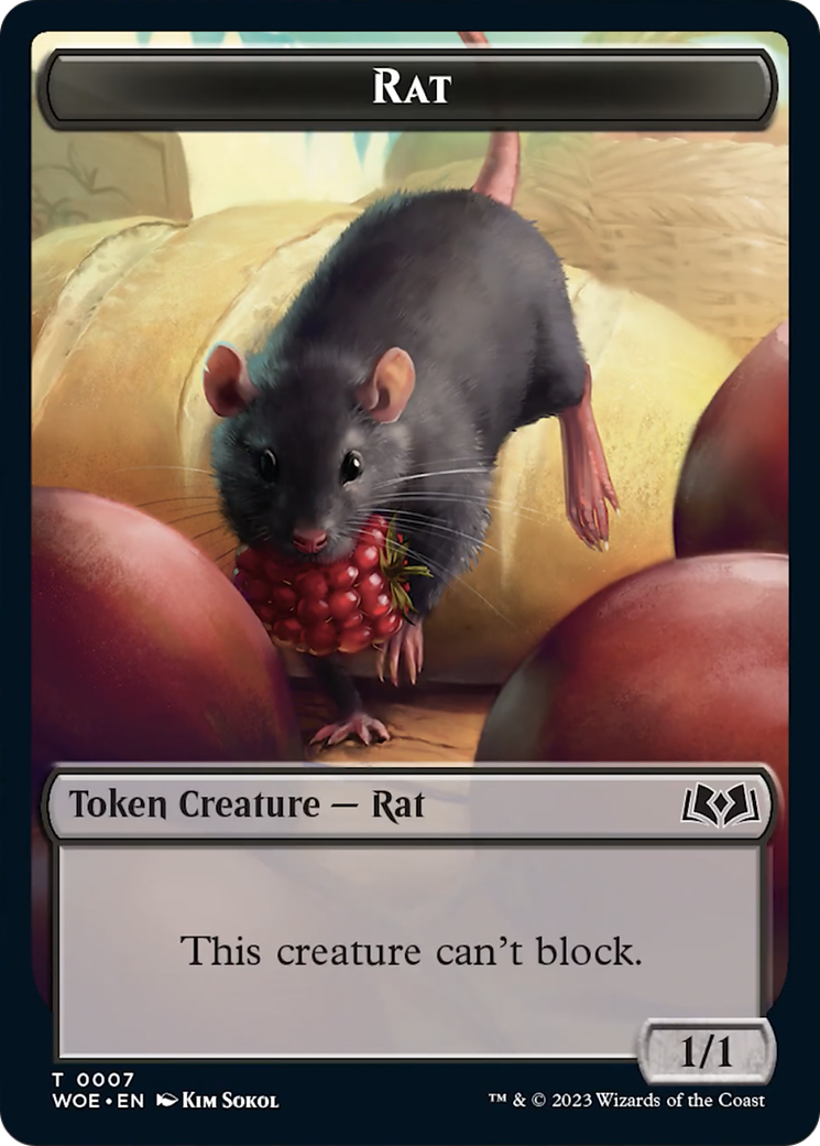 Rat Token [Wilds of Eldraine Tokens] | North Game Den