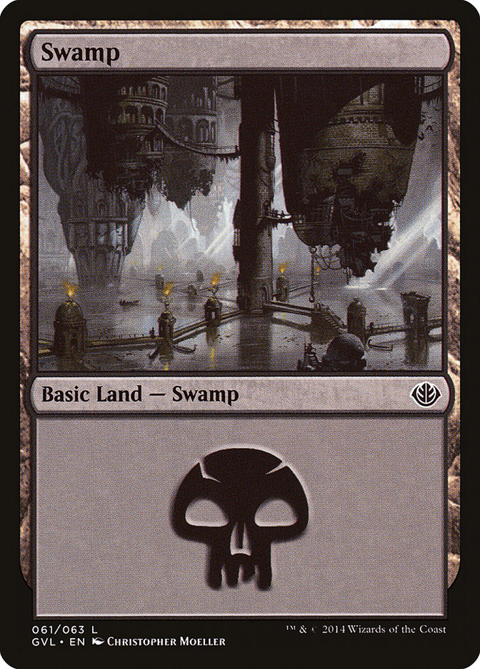 Swamp (61) (Garruk vs. Liliana) [Duel Decks Anthology] | North Game Den