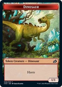 Dinosaur // Human Soldier (003) Double-sided Token [Ikoria: Lair of Behemoths Tokens] | North Game Den