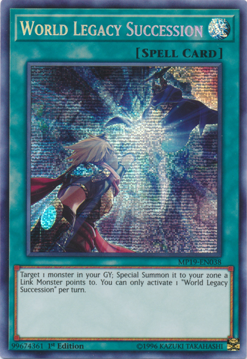 World Legacy Succession [MP19-EN038] Prismatic Secret Rare | North Game Den