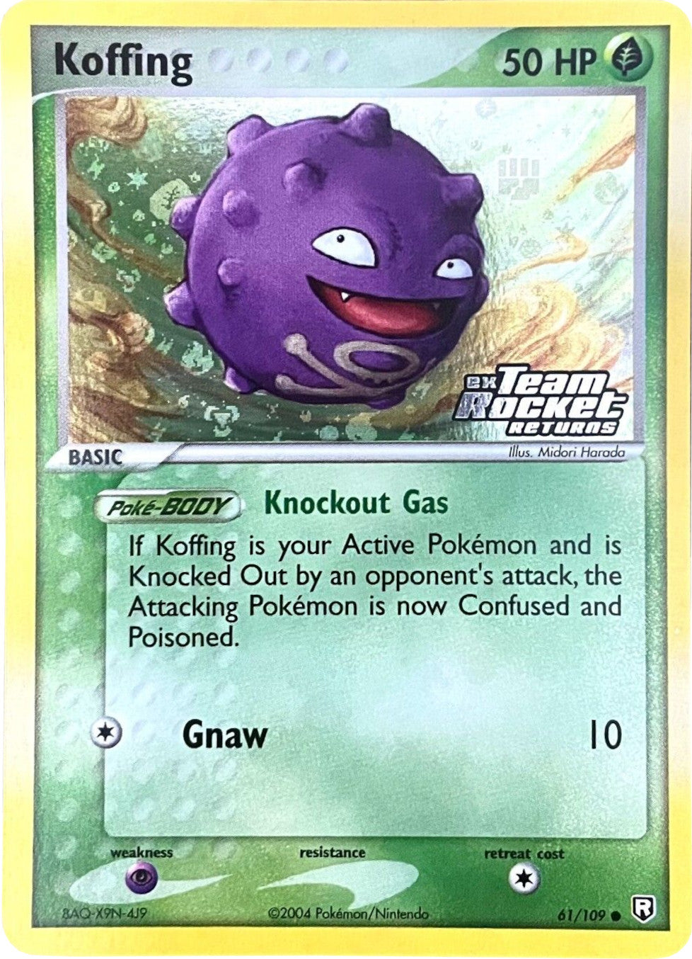 Koffing (61/109) (Stamped) [EX: Team Rocket Returns] | North Game Den