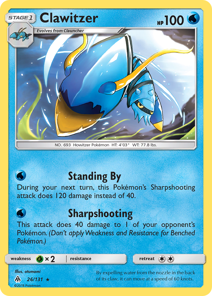 Clawitzer (26/131) [Sun & Moon: Forbidden Light] | North Game Den