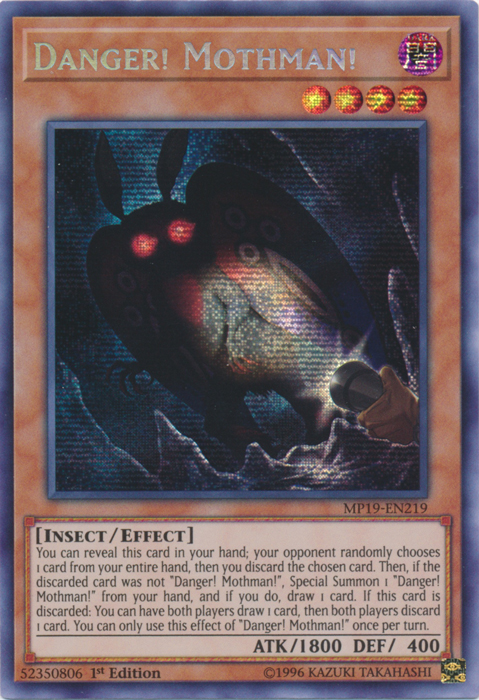 Danger! Mothman! [MP19-EN219] Prismatic Secret Rare | North Game Den