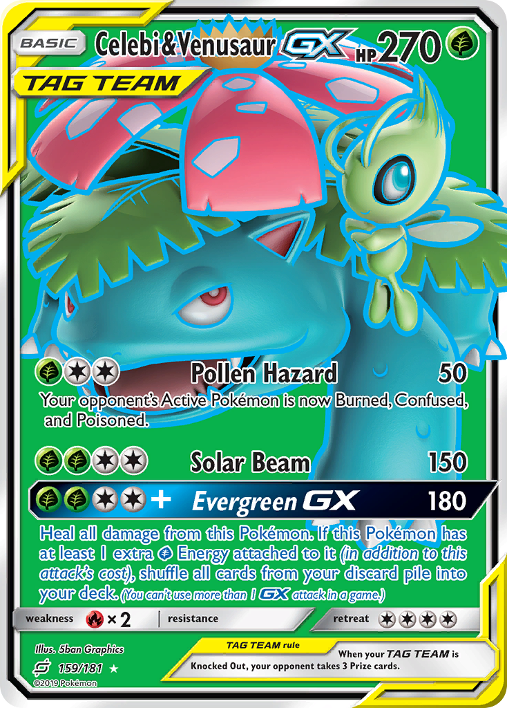 Celebi & Venusaur GX (159/181) [Sun & Moon: Team Up] | North Game Den