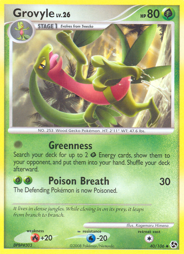 Grovyle (40/106) [Diamond & Pearl: Great Encounters] | North Game Den
