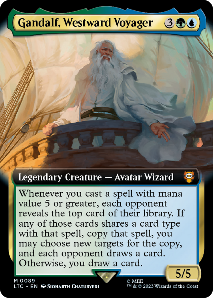 Gandalf, Westward Voyager (Extended Art) [The Lord of the Rings: Tales of Middle-Earth Commander] | North Game Den