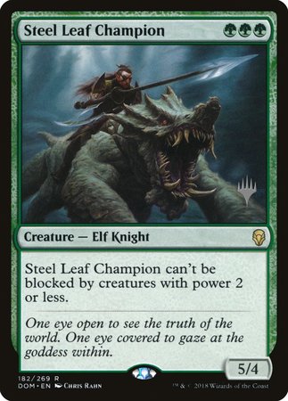 Steel Leaf Champion [Dominaria Promos] | North Game Den