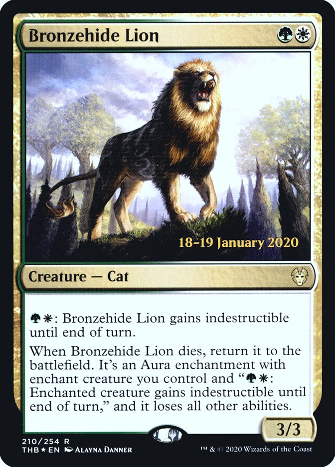 Bronzehide Lion [Theros Beyond Death Prerelease Promos] | North Game Den