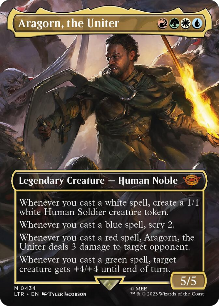 Aragorn, the Uniter (Borderless Alternate Art) [The Lord of the Rings: Tales of Middle-Earth] | North Game Den