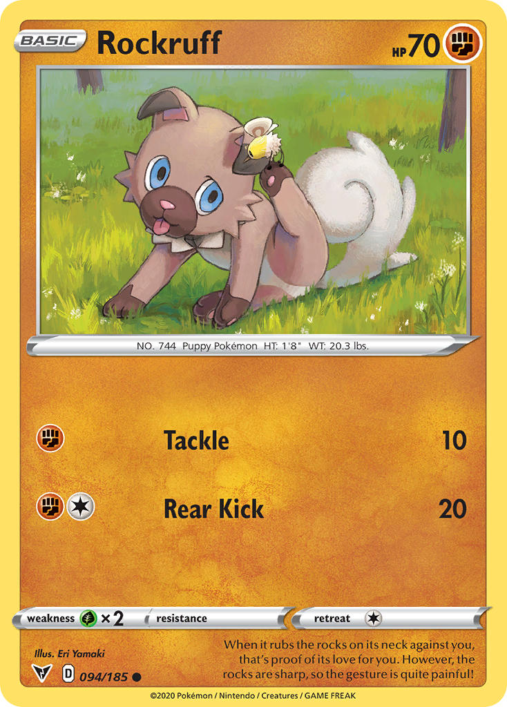 Rockruff (094/185) [Sword & Shield: Vivid Voltage] | North Game Den