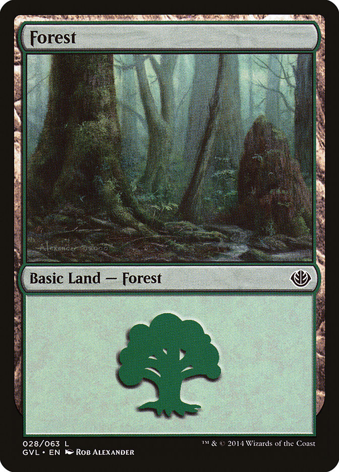 Forest (28) (Garruk vs. Liliana) [Duel Decks Anthology] | North Game Den