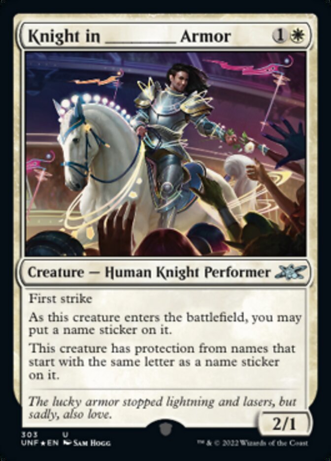 Knight in _____ Armor (Galaxy Foil) [Unfinity] | North Game Den