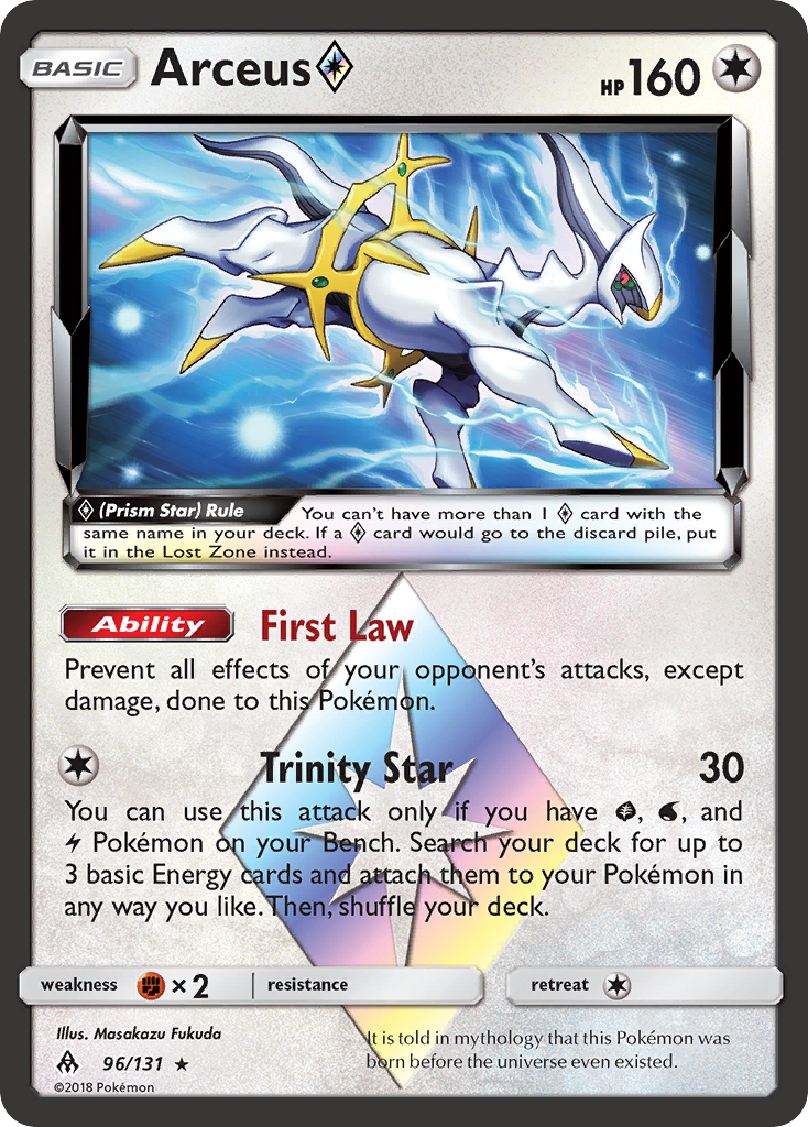 Arceus (96/131) (Prism Star) [Sun & Moon: Forbidden Light] | North Game Den