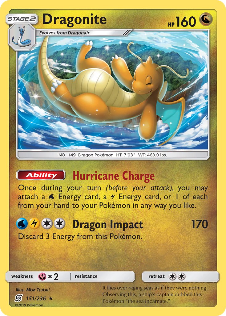 Dragonite (151/236) (Cracked Ice Holo) (Theme Deck Exclusives) [Sun & Moon: Unified Minds] | North Game Den