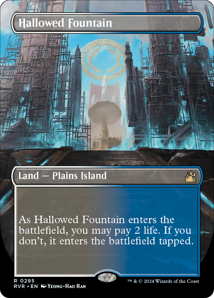 Hallowed Fountain (Borderless) [Ravnica Remastered] | North Game Den