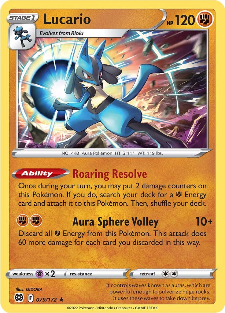 Lucario (079/172) (Theme Deck Exclusive) [Sword & Shield: Brilliant Stars] | North Game Den