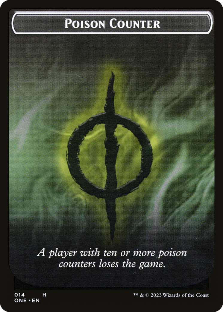 Poison Counter // Phyrexian Mite Double-Sided Token [Phyrexia: All Will Be One Tokens] | North Game Den