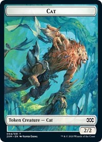 Cat // Copy Double-sided Token [Double Masters Tokens] | North Game Den