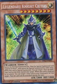 Legendary Knight Critias [DRL2-EN002] Secret Rare | North Game Den