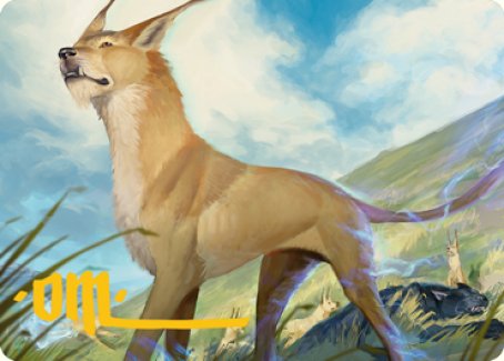 Blink Dog Art Card (Gold-Stamped Signature) [Dungeons & Dragons: Adventures in the Forgotten Realms Art Series] | North Game Den