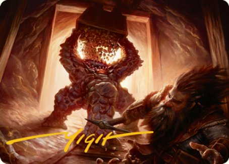 Xorn Art Card (Gold-Stamped Signature) [Dungeons & Dragons: Adventures in the Forgotten Realms Art Series] | North Game Den