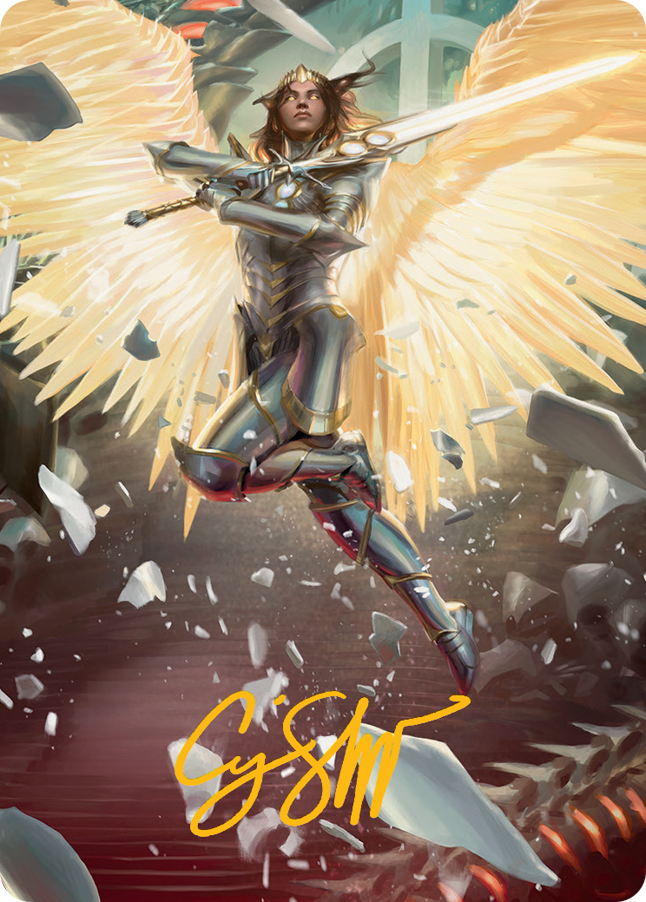 Archangel Elspeth Art Card (Gold-Stamped Signature) [March of the Machine Art Series] | North Game Den