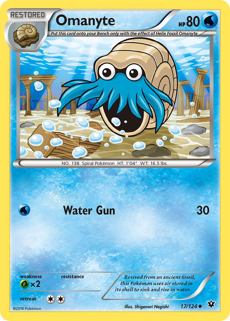 Omanyte (17/124) [XY: Fates Collide] | North Game Den