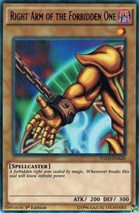 Right Arm of the Forbidden One (A) [YGLD-ENA20] Ultra Rare | North Game Den