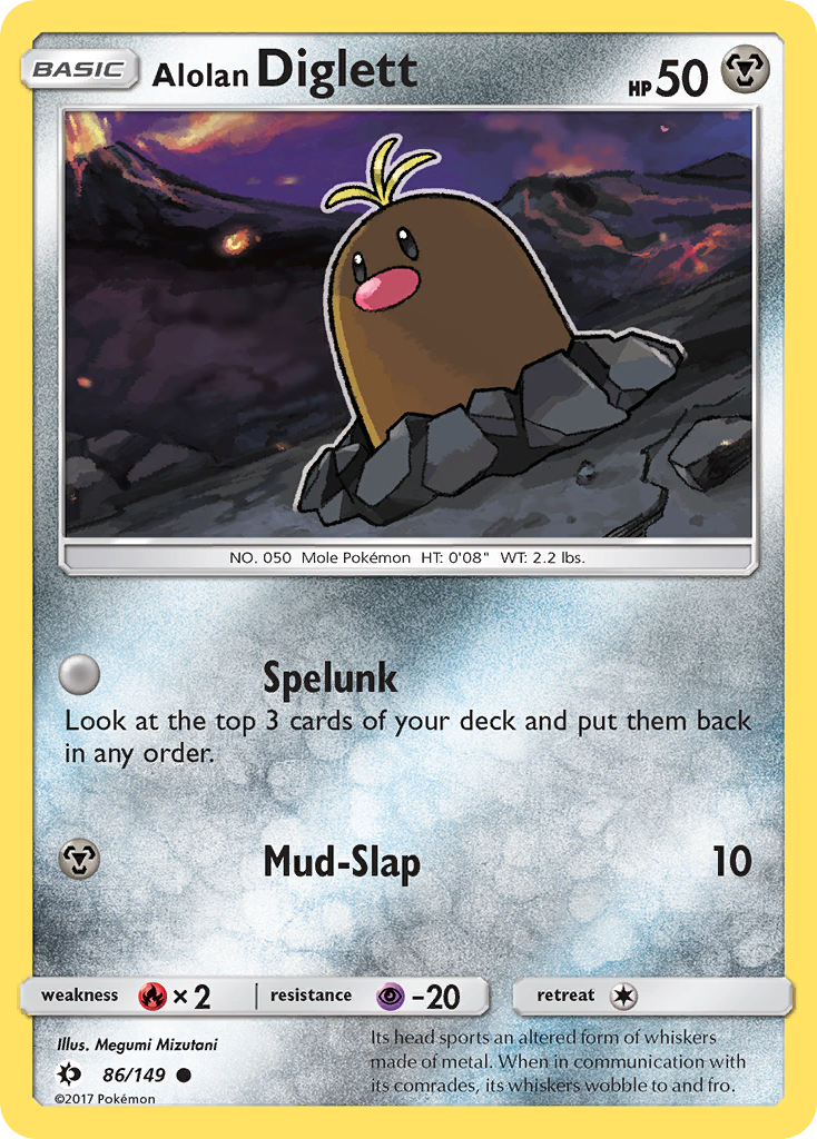 Alolan Diglett (86/149) [Sun & Moon: Base Set] | North Game Den