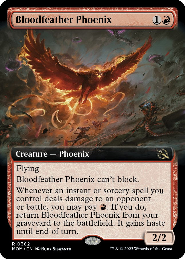 Bloodfeather Phoenix (Extended Art) [March of the Machine] | North Game Den